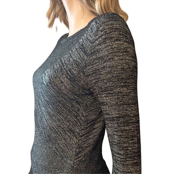 Rag & Bone Knot Tonal Blocked Mini Sweater Dress Rayon Blend Black Grey NWOT - Picture 7 of 16